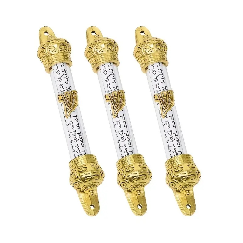 1pc/ 3 pcs Plated Crown Cover Mezuzah 