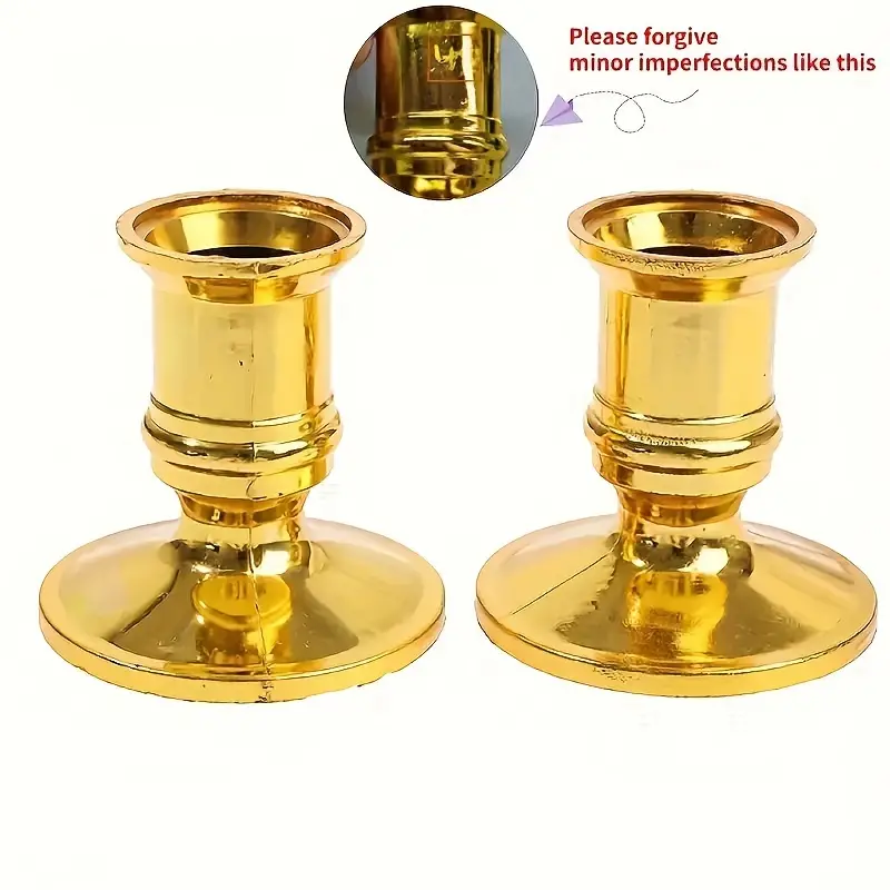 Elegant 4pc Dual-Purpose Candlestick  Gold