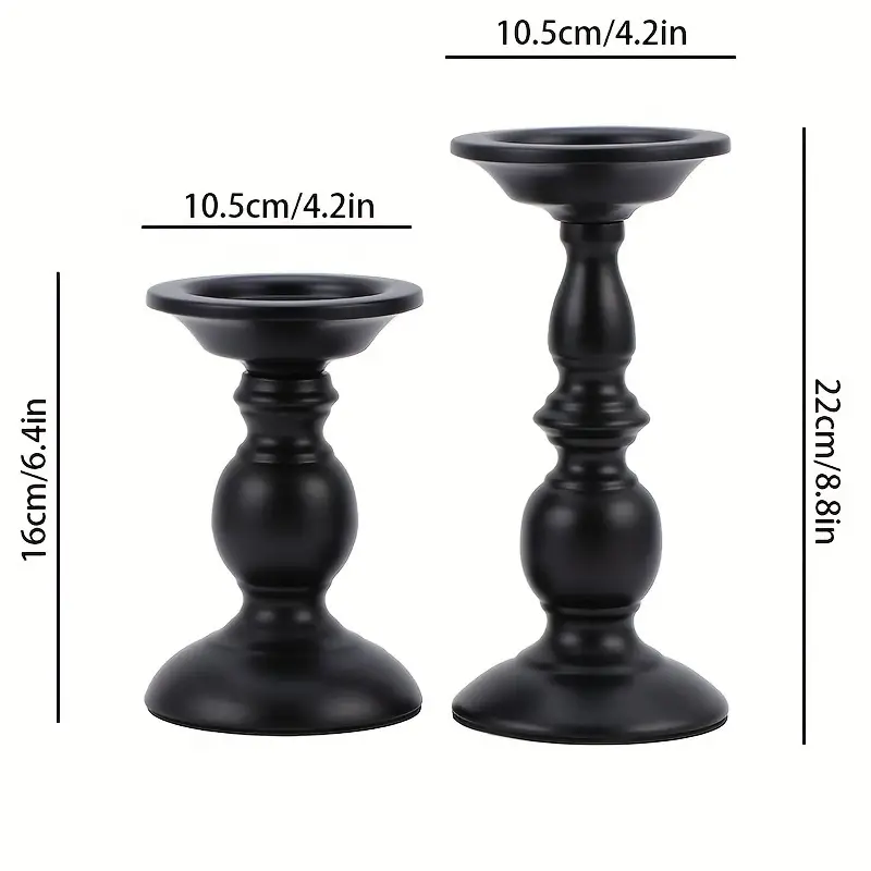 2pc Iron Candle Holder, Vintage Minimalist Candle 