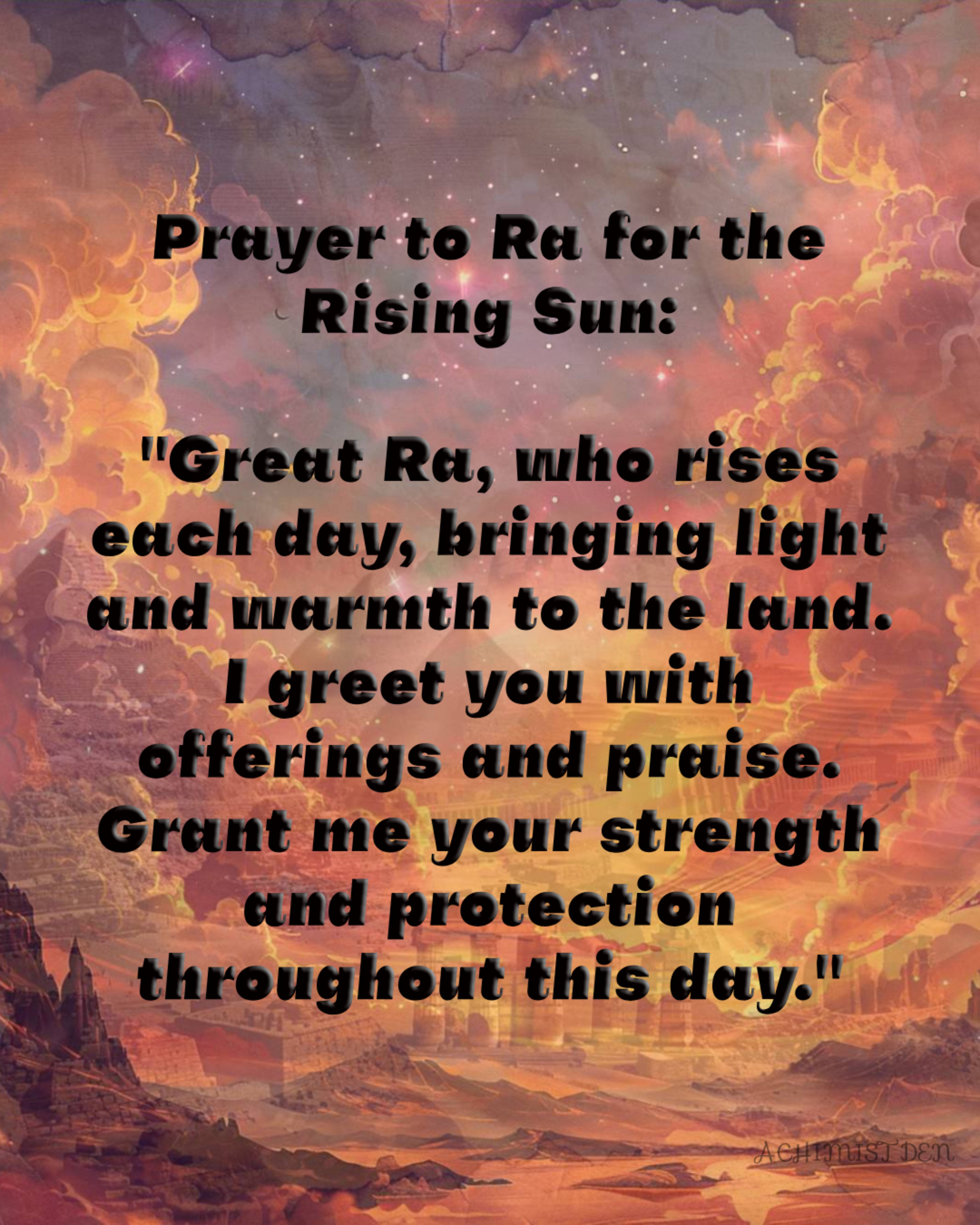 EGYPTIAN PRAY FOR  A BEAUTIFUL DAY