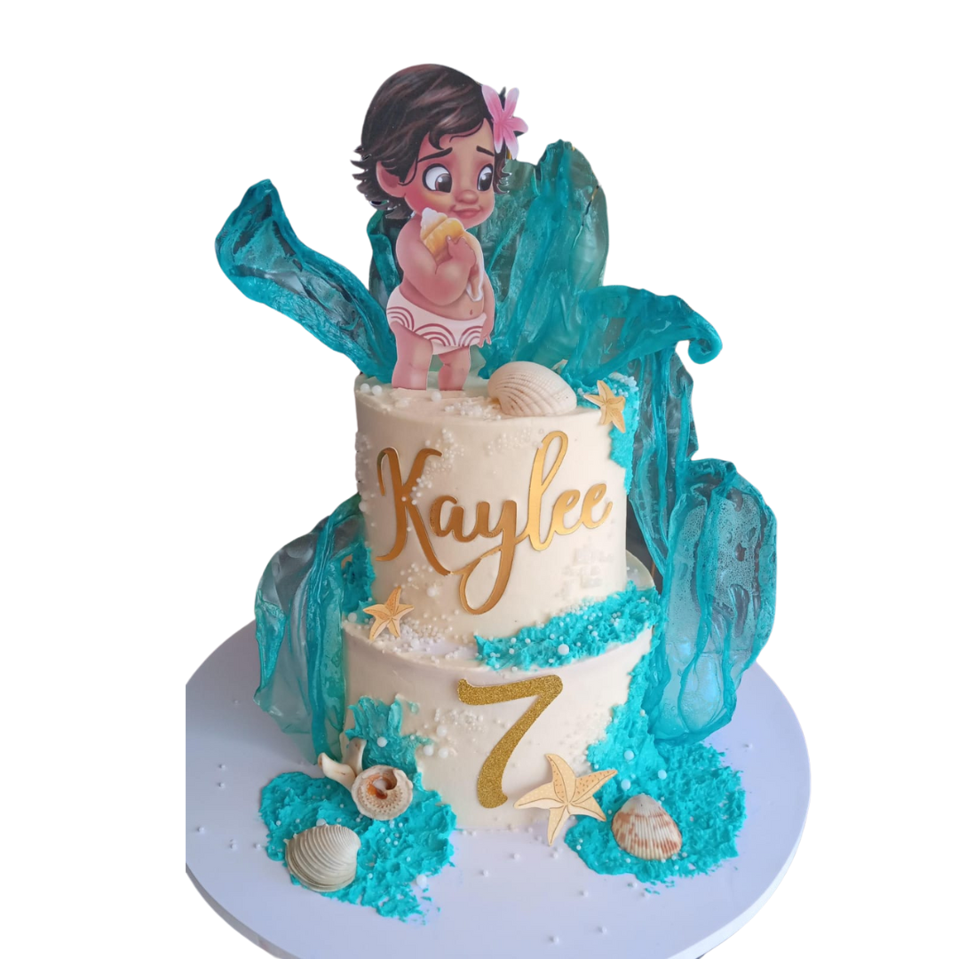 Baby Moana Custom Cake Topper Set