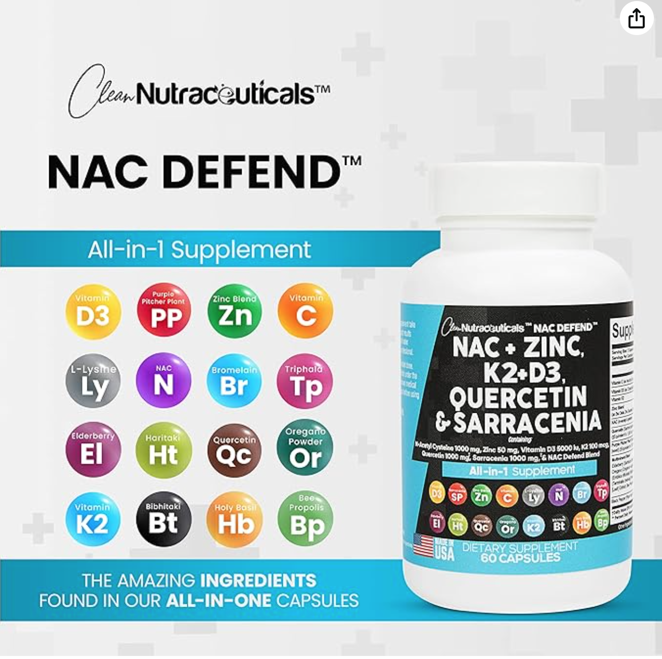 NAC Supplement N-Acetyl Cysteine 1000mg
