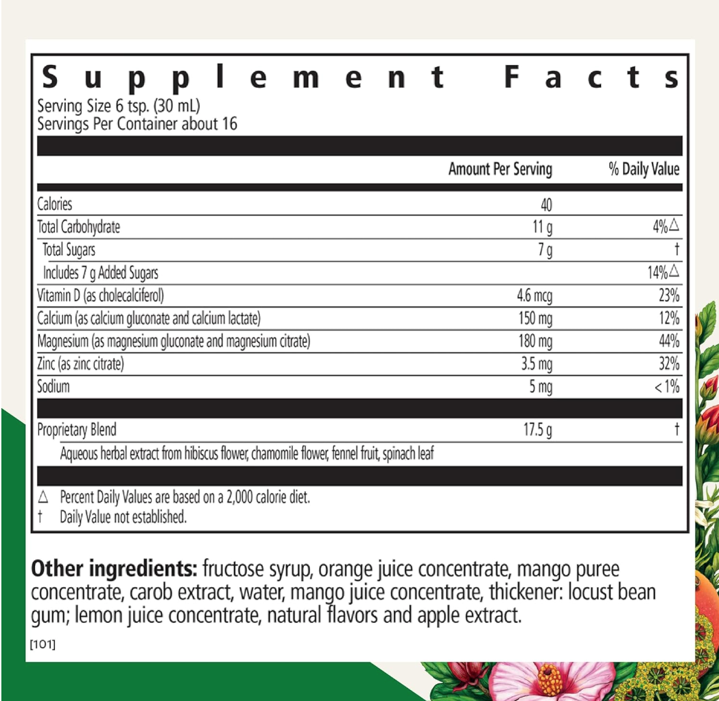 Floradix Calcium Magnesium Liquid Herbal & Mineral Supplement