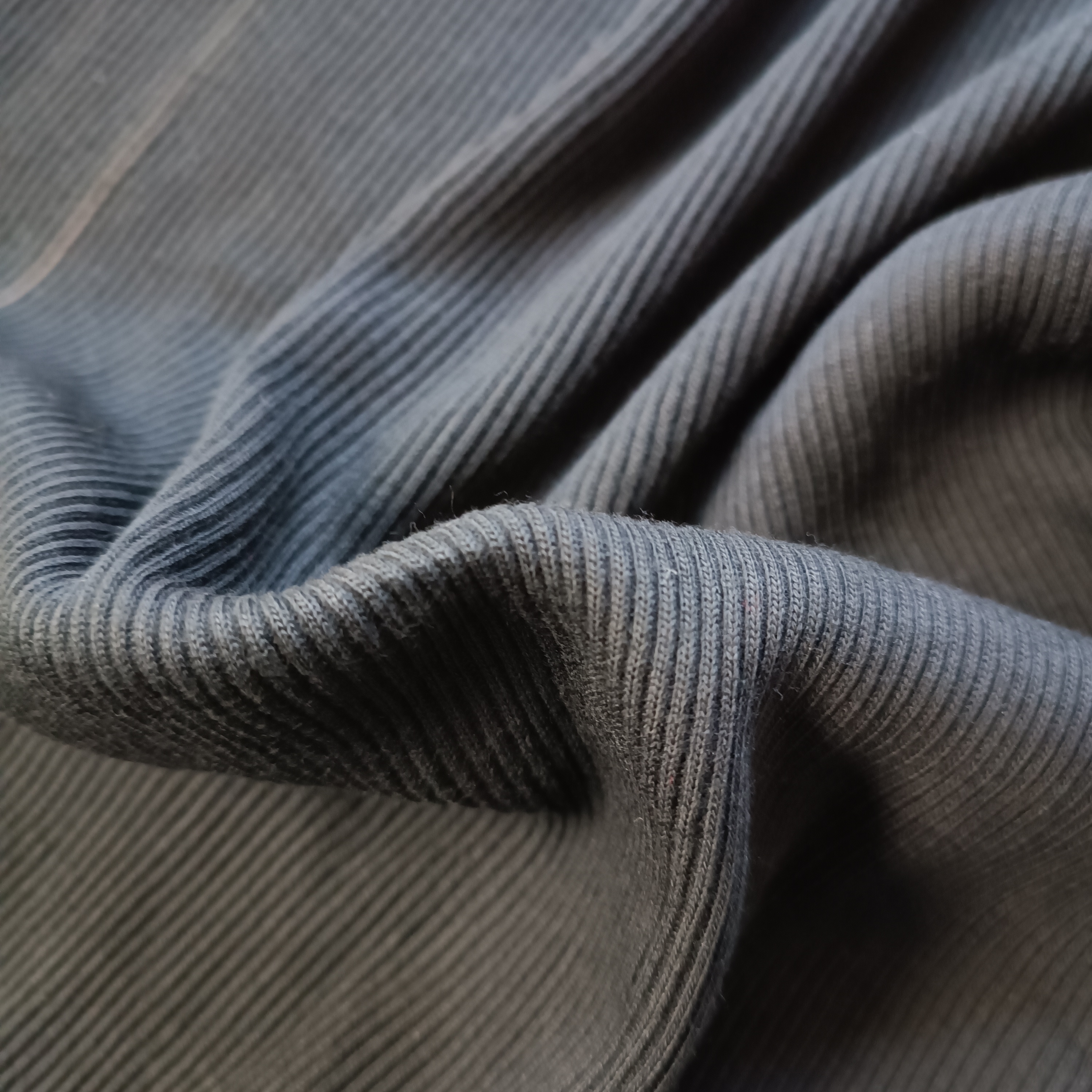 RIB trikotāža melns 2m (audums ar brāķi)