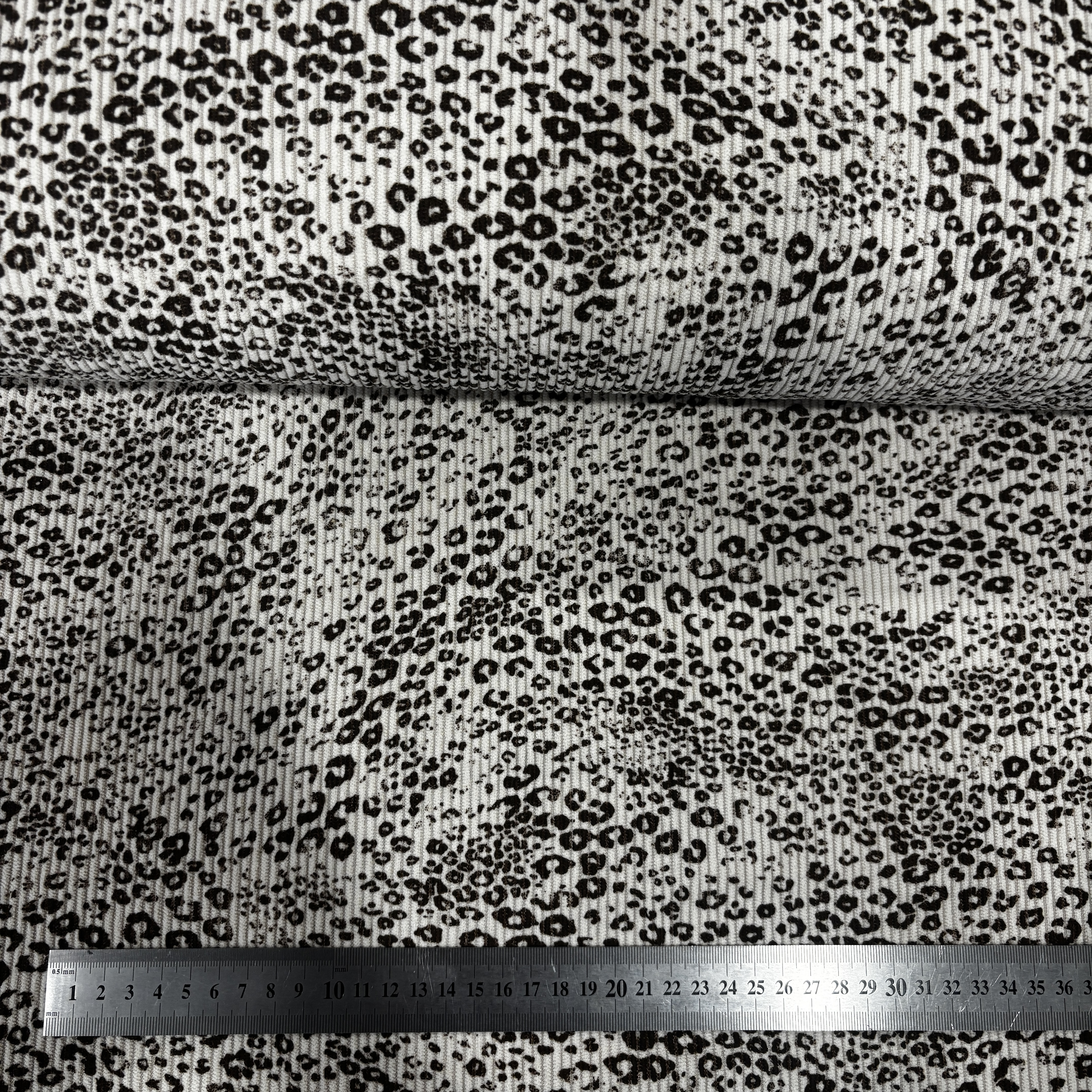 Baby Rib Cord stretch trikotāža LEOPARDS