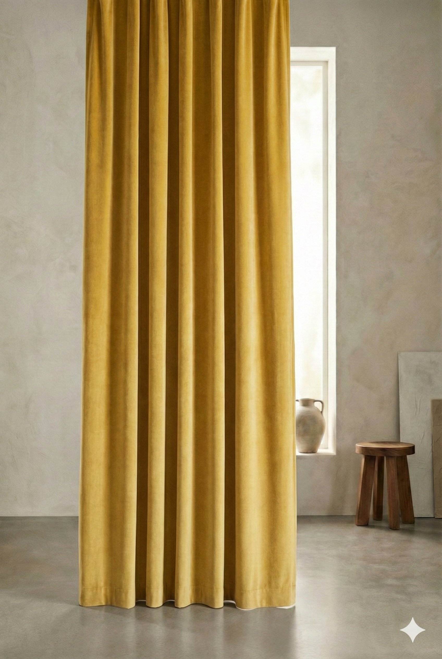 Zasłona welurowa niebieska