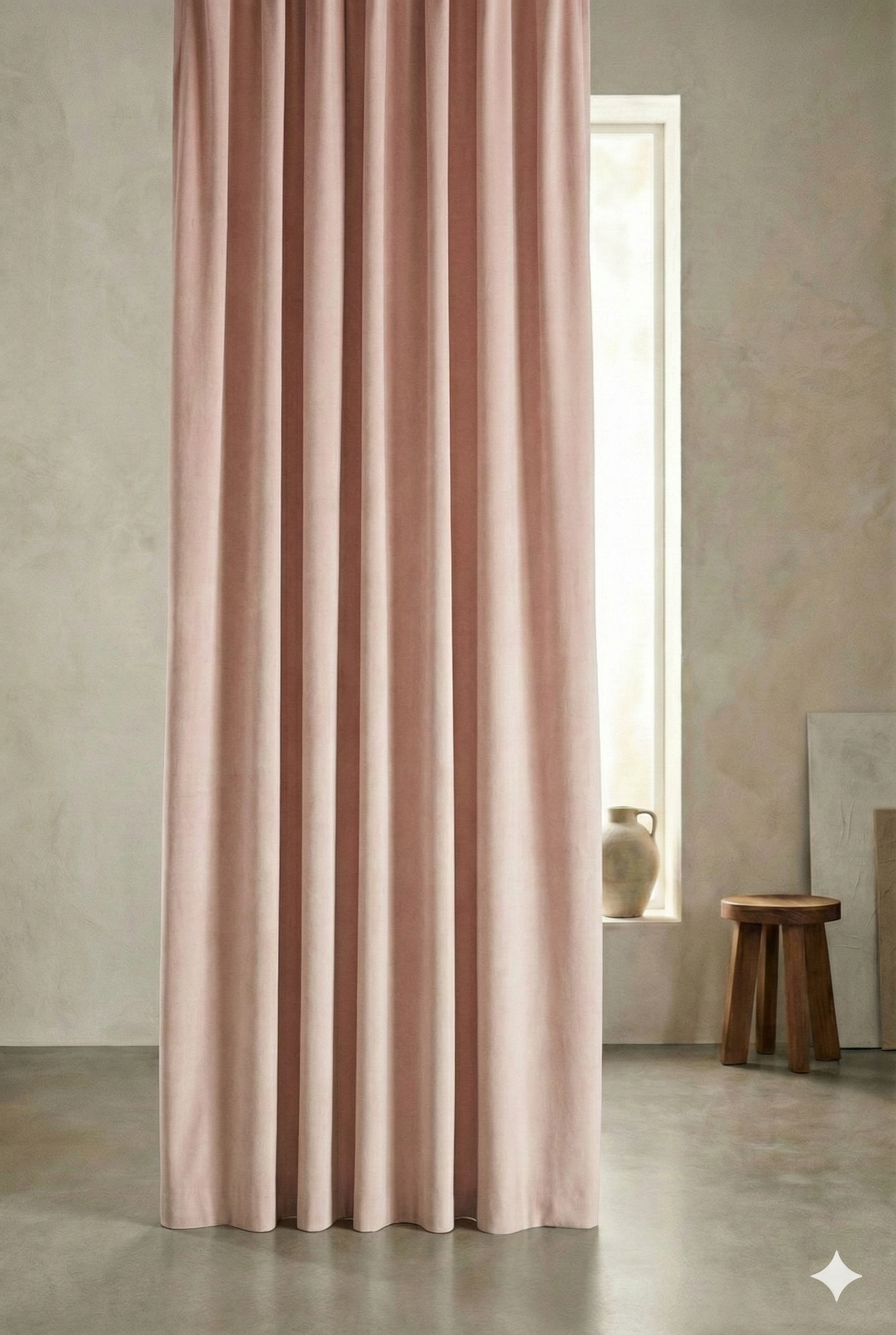 Zasłona welurowa niebieska