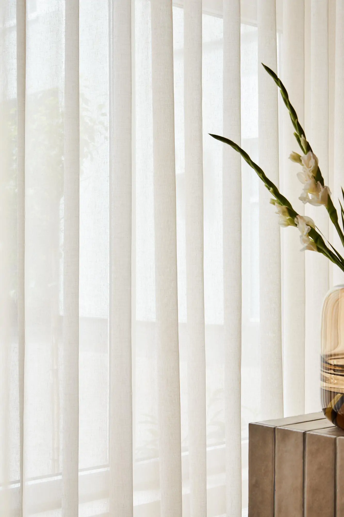 Lniane zasłony naturalne