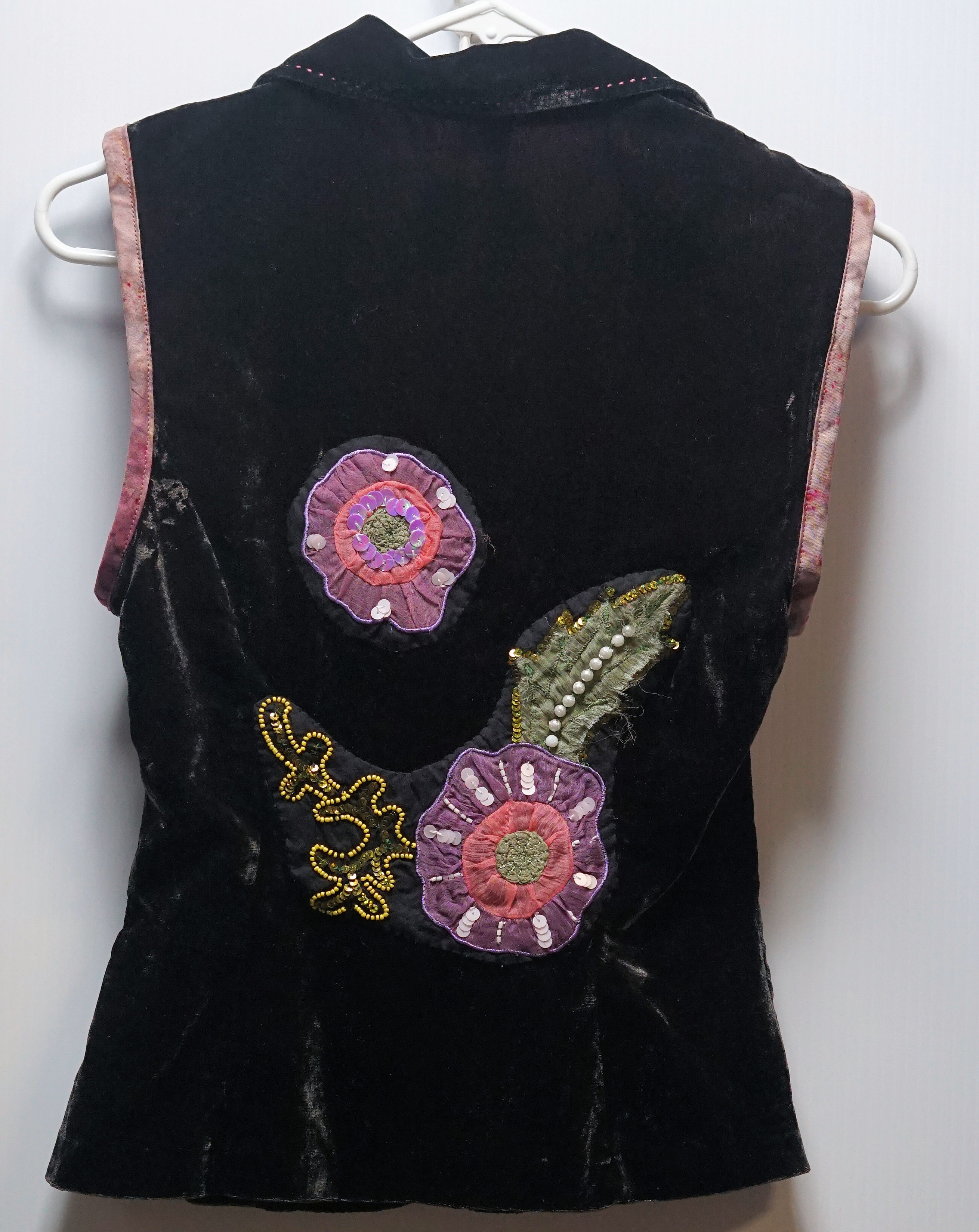 Sophia Adult Upcycled Dark Brown Velvet Vest