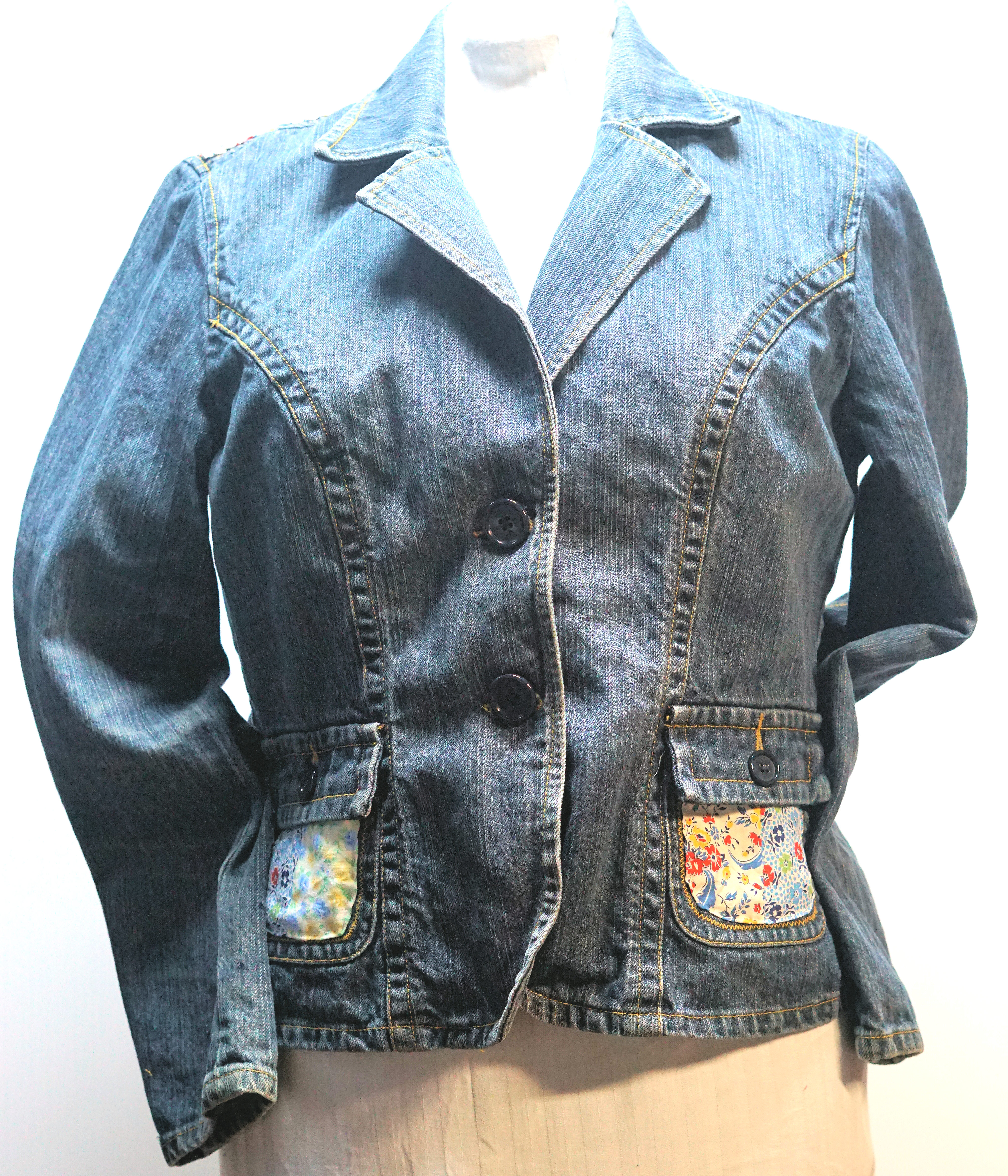 Clara Adult Upcycled Jean Jacket 