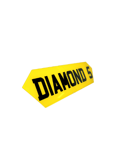 Diamond 5 Shaped Plate - Choose Your Lettering Style