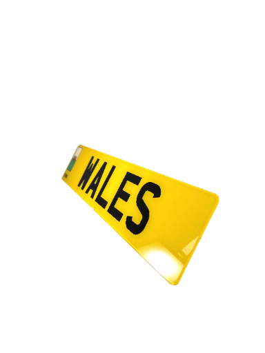 Wales Flagged Plate - Choose Your Lettering Style