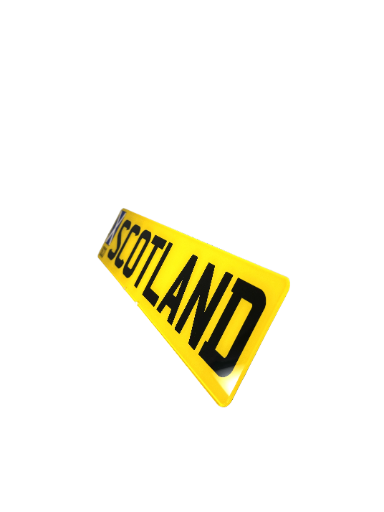 Scotland Flagged Plate - Choose Your Lettering Style