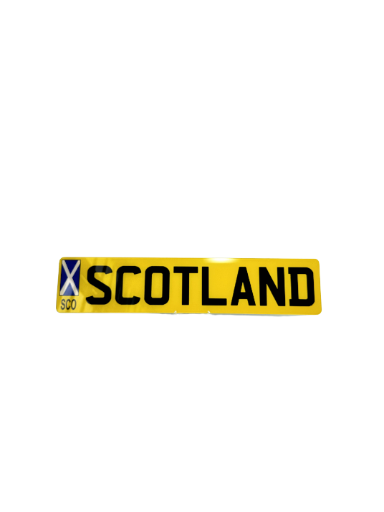 Scotland Flagged Plate - Choose Your Lettering Style