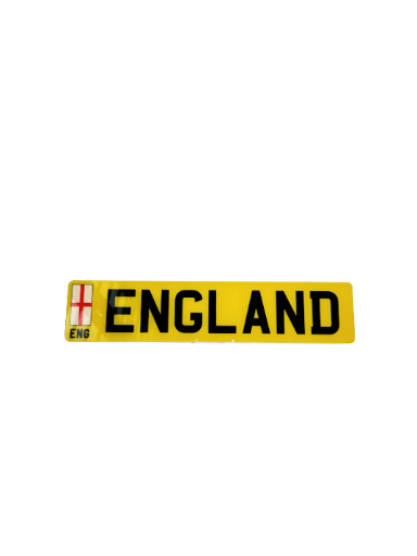 England Flagged Plate - Choose Your Lettering Style
