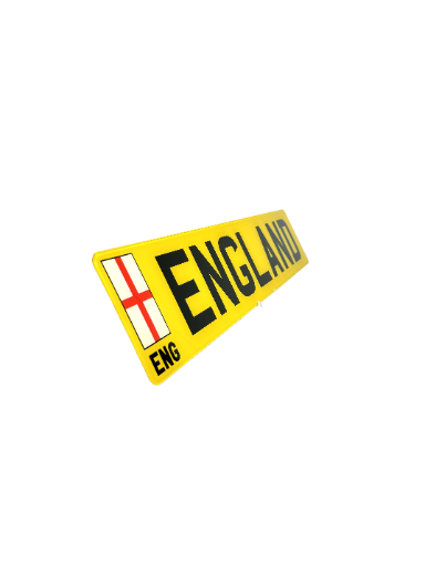 England Flagged Plate - Choose Your Lettering Style