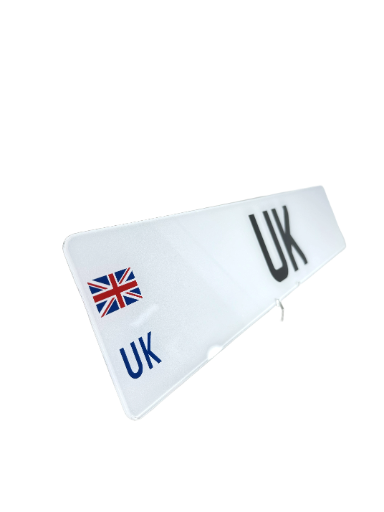 UK Flagged Plate - Choose Your Lettering Style