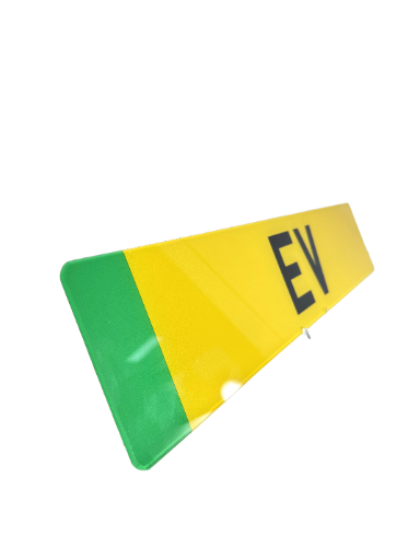 EV Flagged Plate - Choose Your Lettering Style