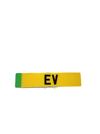 EV Flagged Plate - Choose Your Lettering Style