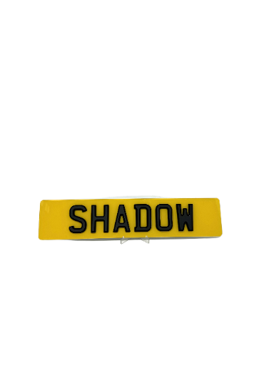 Shadow Lettering Style - Only On Oblong Shaped Plate As Seen In Product Image