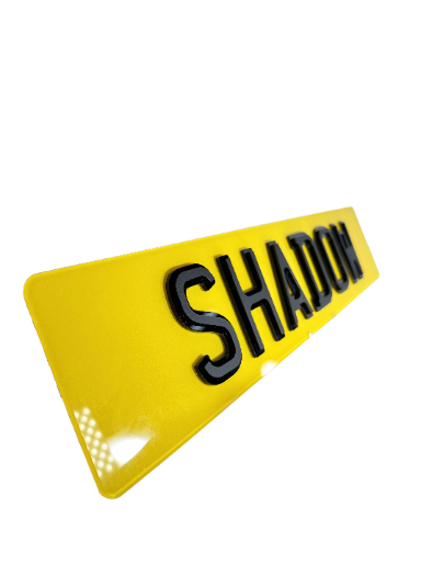 Shadow Lettering Style - Only On Oblong Shaped Plate As Seen In Product Image