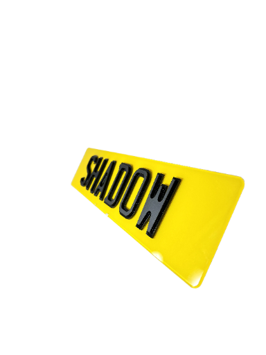 Shadow Lettering Style - Only On Oblong Shaped Plate As Seen In Product Image