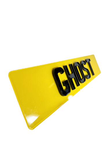Ghost Lettering Style - Only On Oblong Shaped Plate As Seen In Product Image