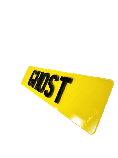 Ghost Lettering Style - Only On Oblong Shaped Plate As Seen In Product Image