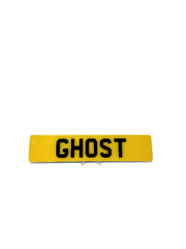 Ghost Lettering Style - Only On Oblong Shaped Plate As Seen In Product Image