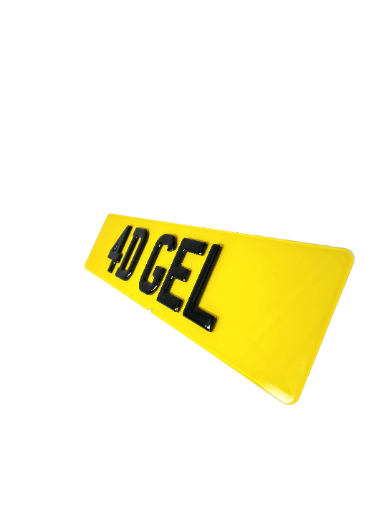 4D Gel Lettering Style - Only On Oblong Shaped Plate As Seen In Product Image