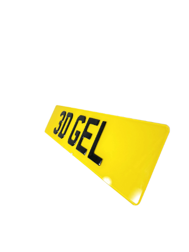 3D Gel Lettering Style - Only On Oblong Shaped Plate As Seen In Product Image