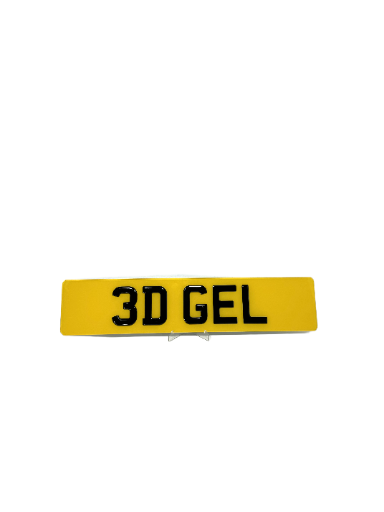 3D Gel Lettering Style - Only On Oblong Shaped Plate As Seen In Product Image