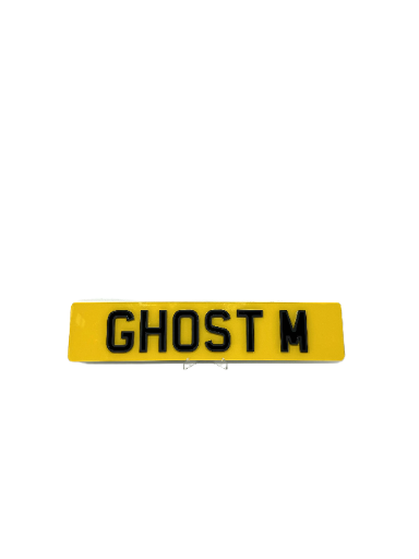 Ghost M Lettering Style - Only On Oblong Acrylic As Seen In Product Image 