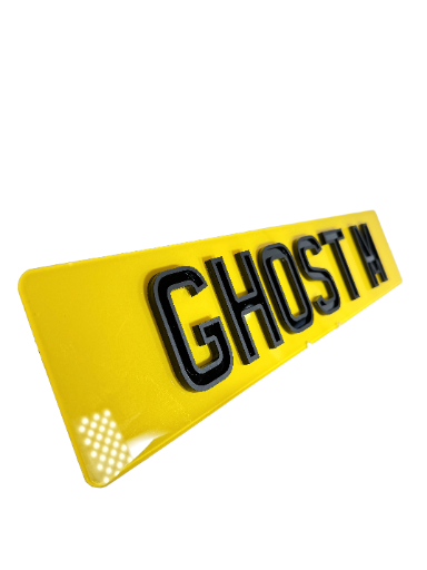 Ghost M Lettering Style - Only On Oblong Acrylic As Seen In Product Image 