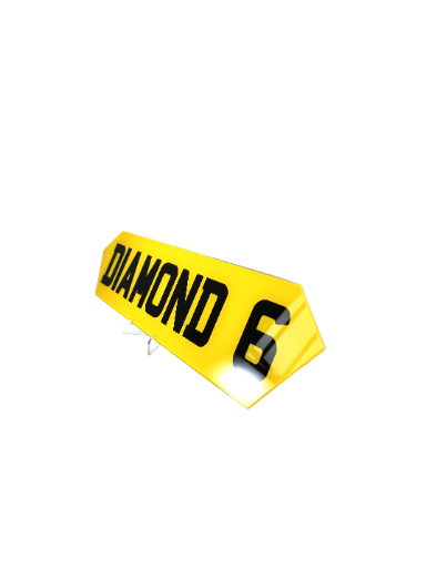Diamond 6 Shaped Plate - Choose Your Lettering Style