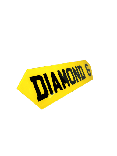 Diamond 6 Shaped Plate - Choose Your Lettering Style