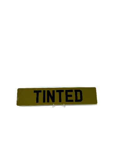 Tinted Show Plate - Choose Your Lettering Style