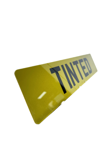 Tinted Show Plate - Choose Your Lettering Style