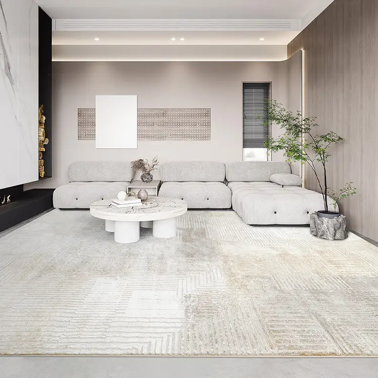 Alfombra de crema para sala de estar