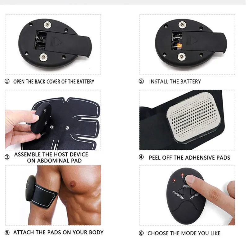 Entrenador Abs inalámbrico, tóner Muscular Electrónico