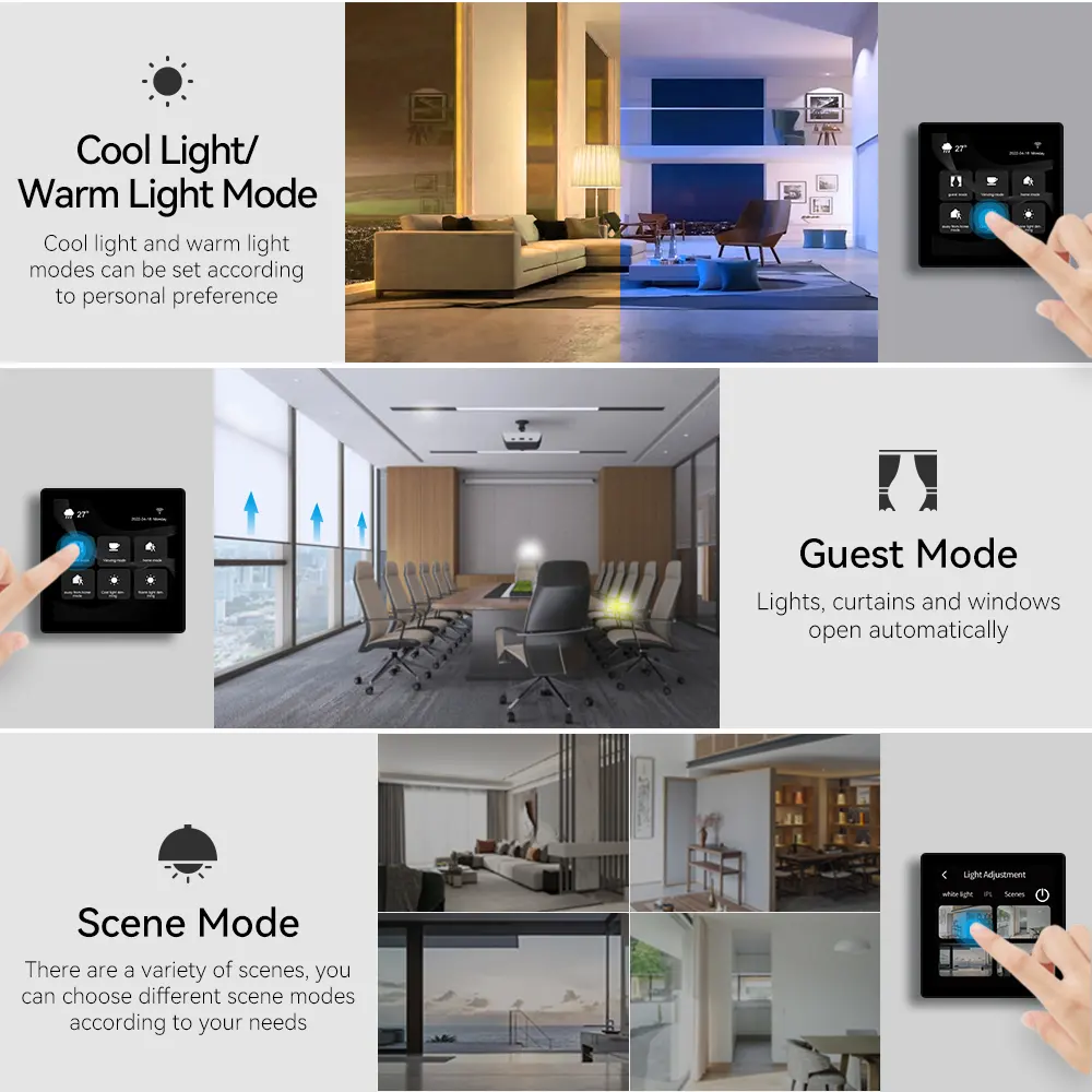 Control de voz Tuya Smart Home Panel de control Automatización