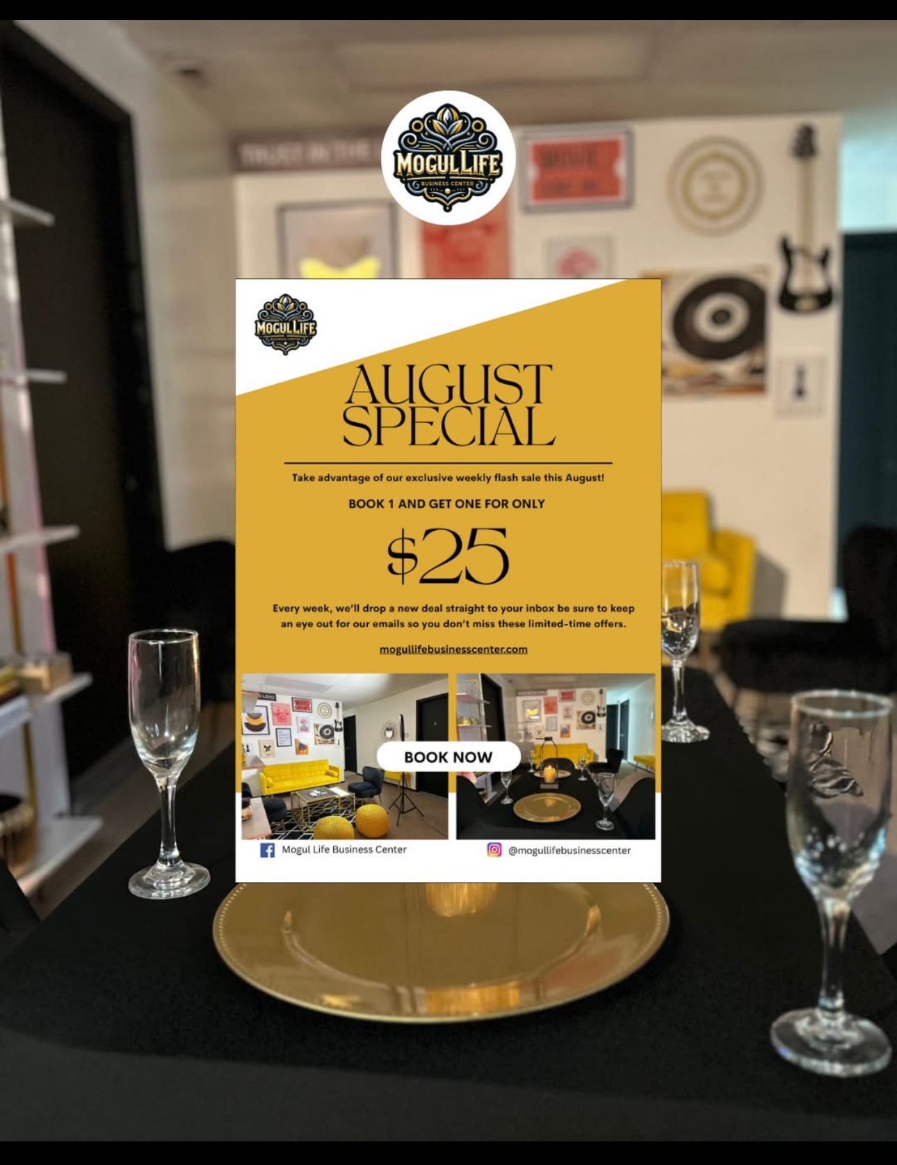 BOGO- Booking Deposit | 4 hour Special Rate $225 : Weekend Rental Friday-Saturday| 