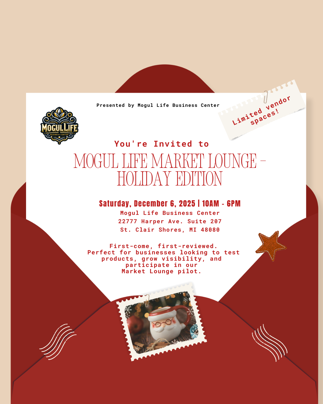 Vendor Registration — Mogul Life Holiday Market + Lounge
