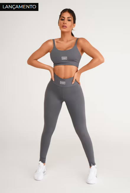 Conjunto Let's Gym Basic Colors Grafite