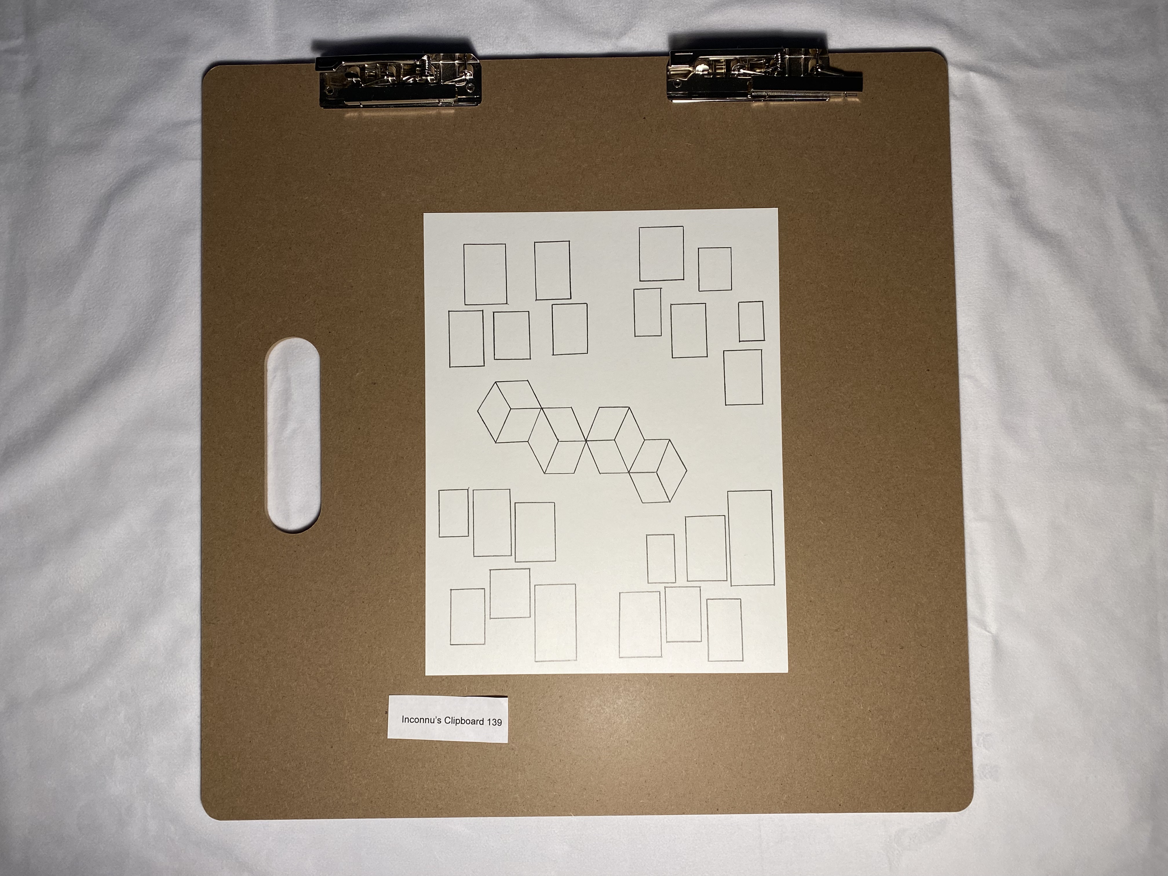 Optical cubes with rectangles No. 1