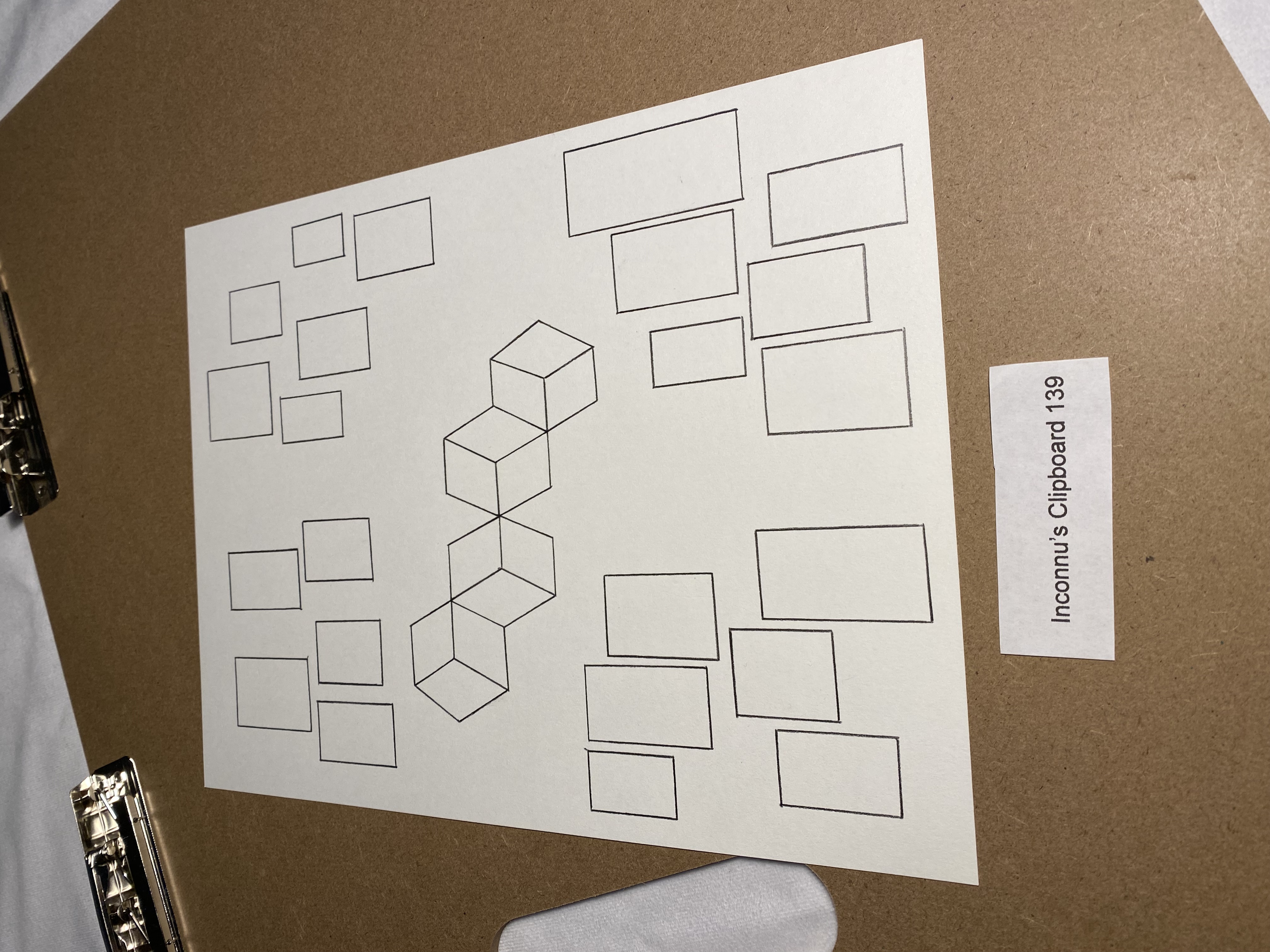 Optical cubes with rectangles No. 1
