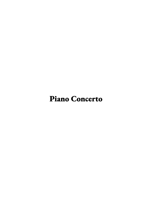 Piano Concerto Series 