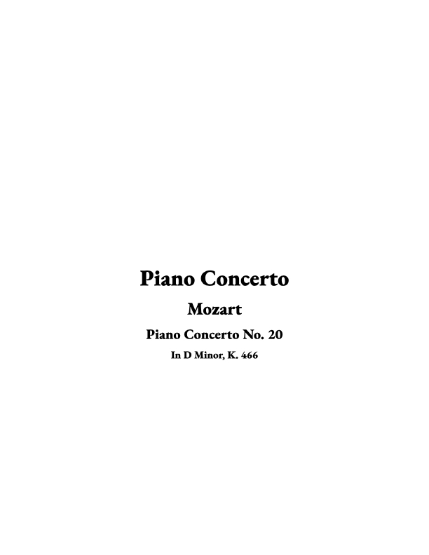 Piano Concerto Series 