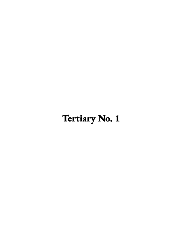 Tertiary No. 1