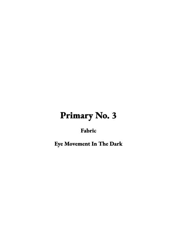 Primary No. 3 Eye Movement in the Dark